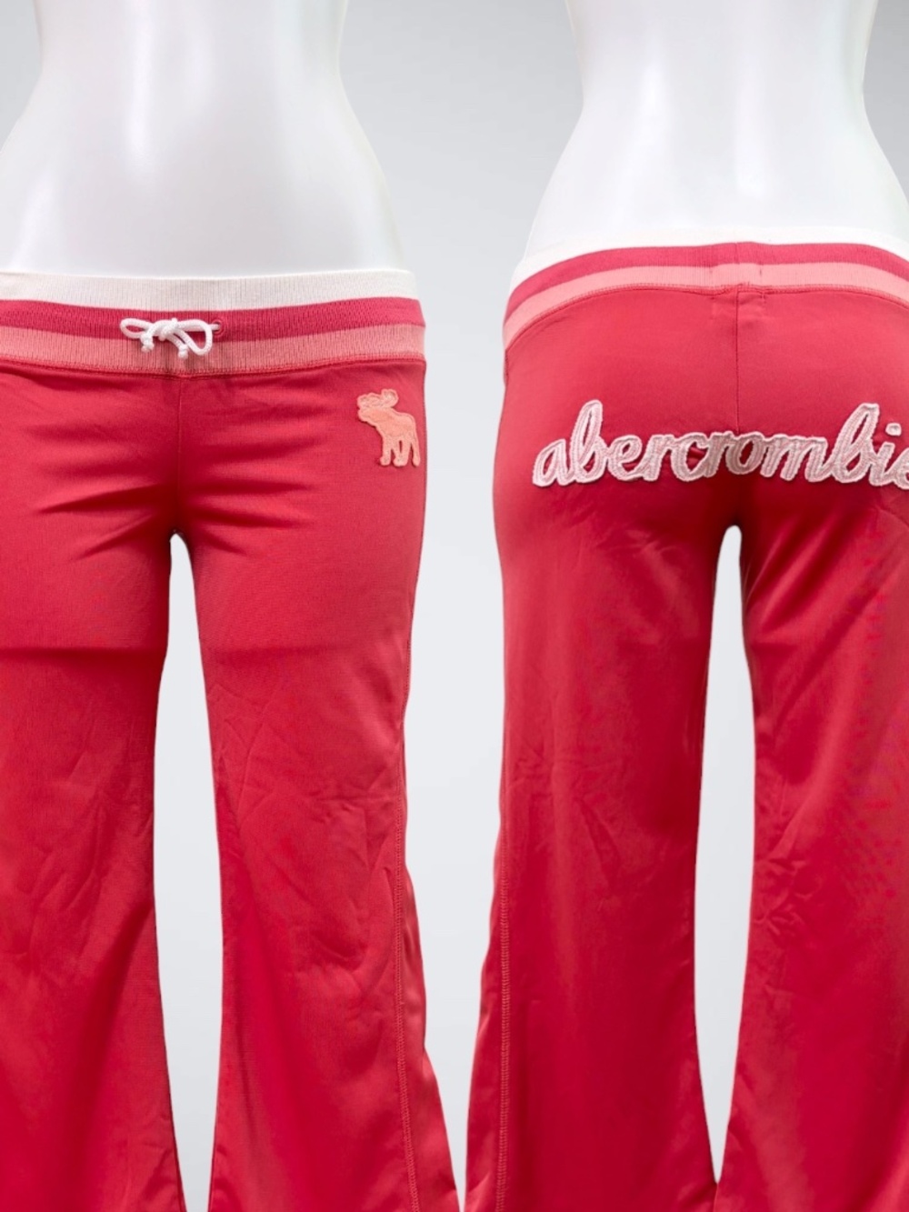 VTG Y2K Abercrombie & Fitch Coral Pink Ultra Low Rise Capris Pants